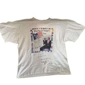 1994 Mujibur & Sirajul’s USA Tour Signed XL T-Shirt - David Letterman Late Show